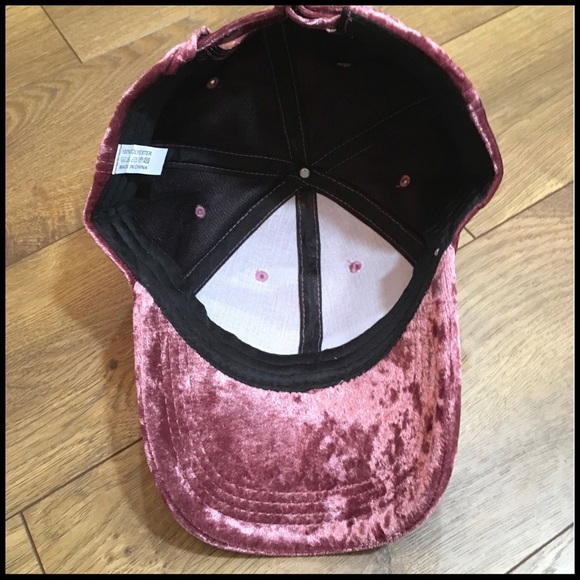 Velvet Baseball Cap in Mauve - Picture 5 of 6